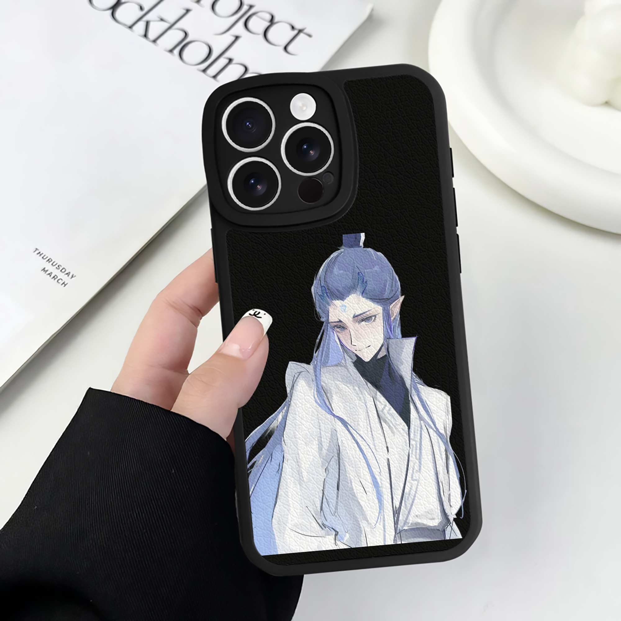 （画像用） Ne Zha 2 ナタ 魔童の大暴れ 【iPhone 16シリーズ対応】シリコンスマホケース（レザー調） 材質：シリコン